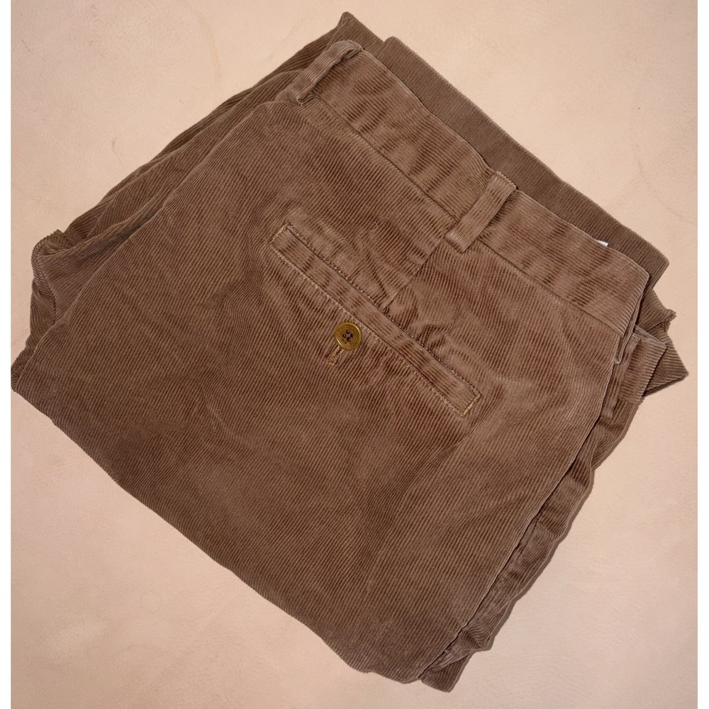 Brooks Brothers Clark Corduroy Chino Pants Mens 40x32 Brown Cotton Stretch
